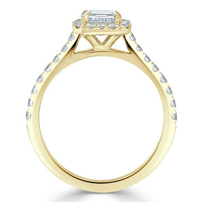 The Aurora — Asscher Lab Diamond Halo Engagement Ring