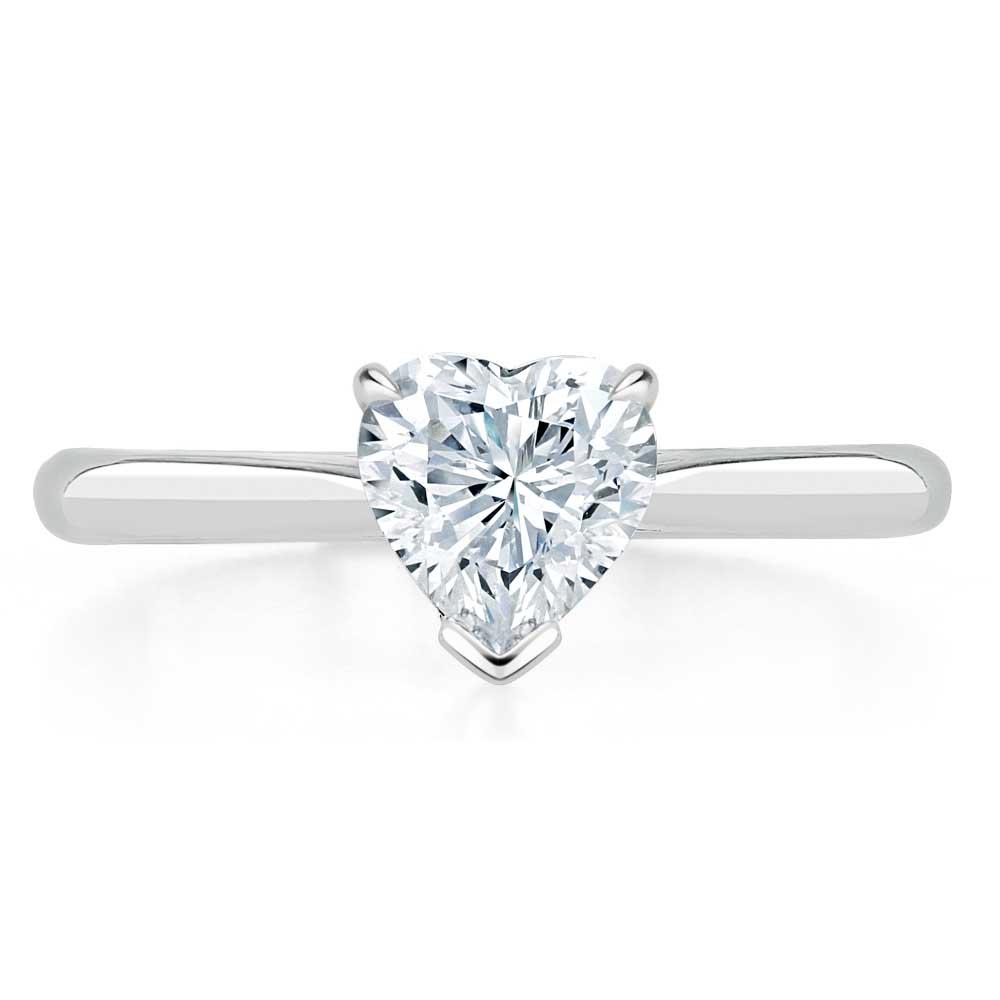 The Rose — Heart Lab Diamond Solitaire Engagement Ring II