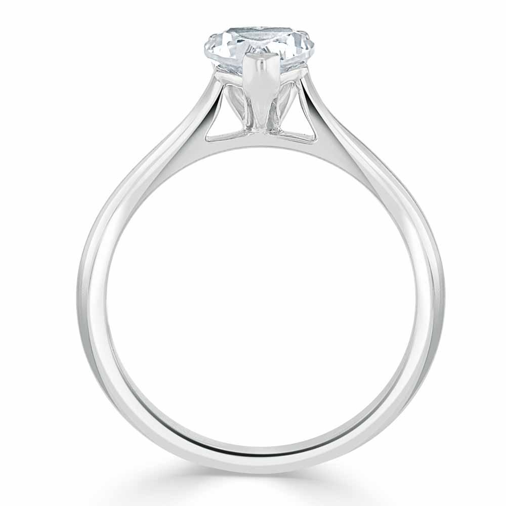 The Rose — Heart Lab Diamond Solitaire Engagement Ring II