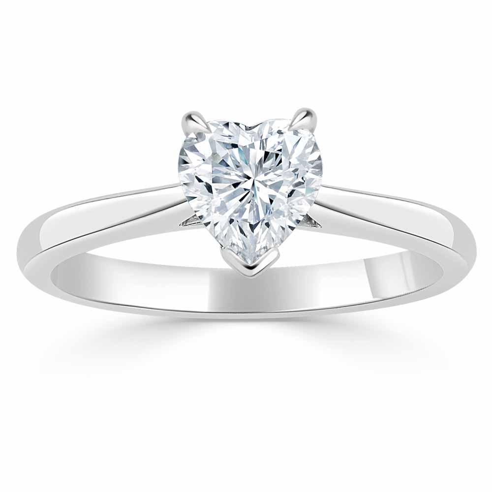 The Rose — Heart Lab Diamond Solitaire Engagement Ring II