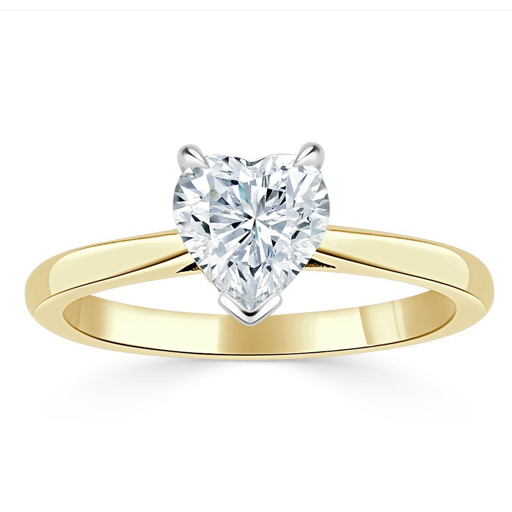 The Rose — Heart Lab Diamond Solitaire Engagement Ring II