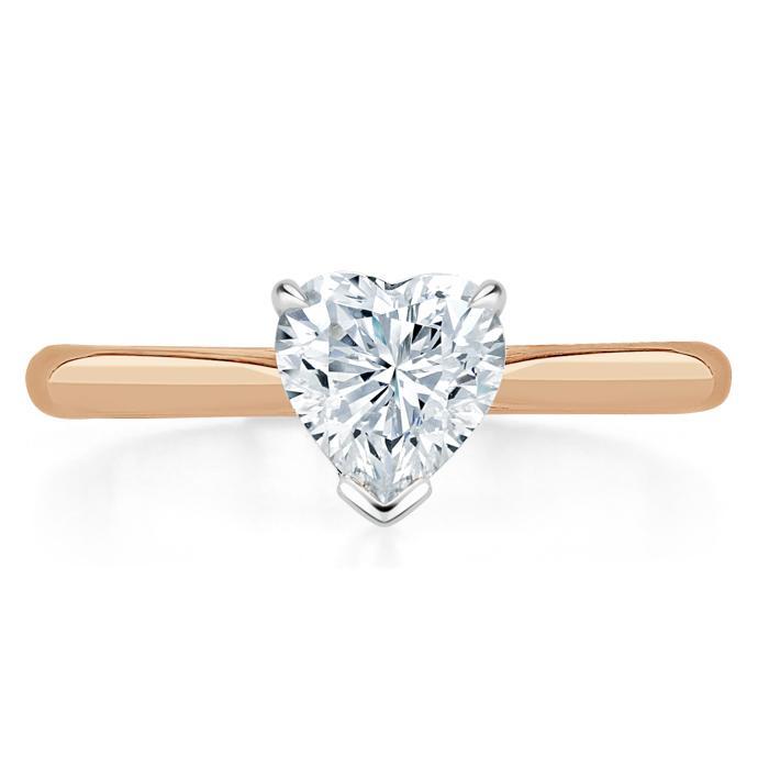 The Rose — Heart Lab Diamond Solitaire Engagement Ring II