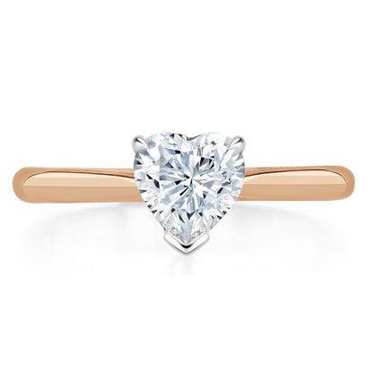 The Rose — Heart Lab Diamond Solitaire Engagement Ring II