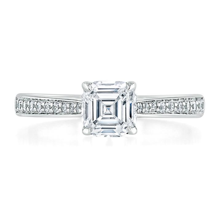 The Eva — Asscher Lab Diamond Solitaire Engagement Ring