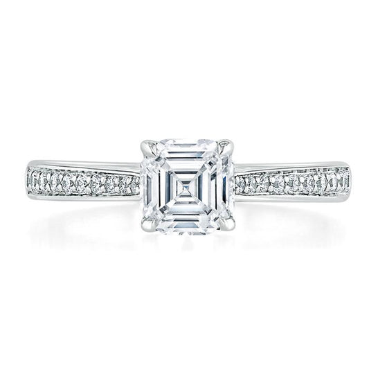 The Eva — Asscher Lab Diamond Solitaire Engagement Ring