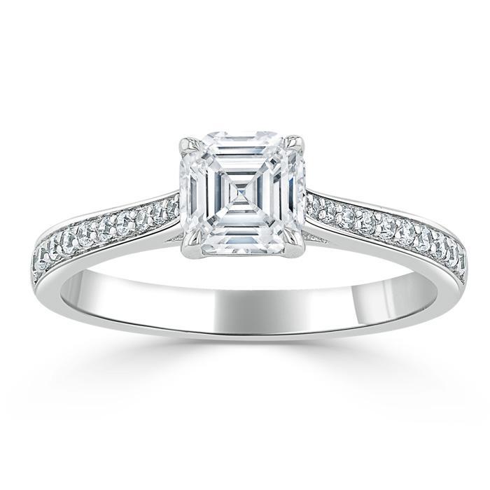The Eva — Asscher Lab Diamond Solitaire Engagement Ring