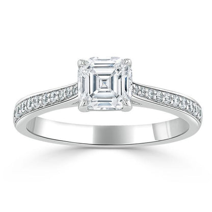 The Eva — Asscher Lab Diamond Solitaire Engagement Ring
