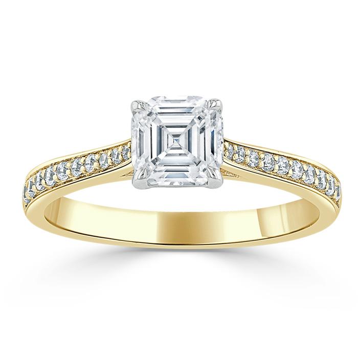 The Eva — Asscher Lab Diamond Solitaire Engagement Ring