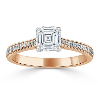 The Eva — Asscher Lab Diamond Solitaire Engagement Ring