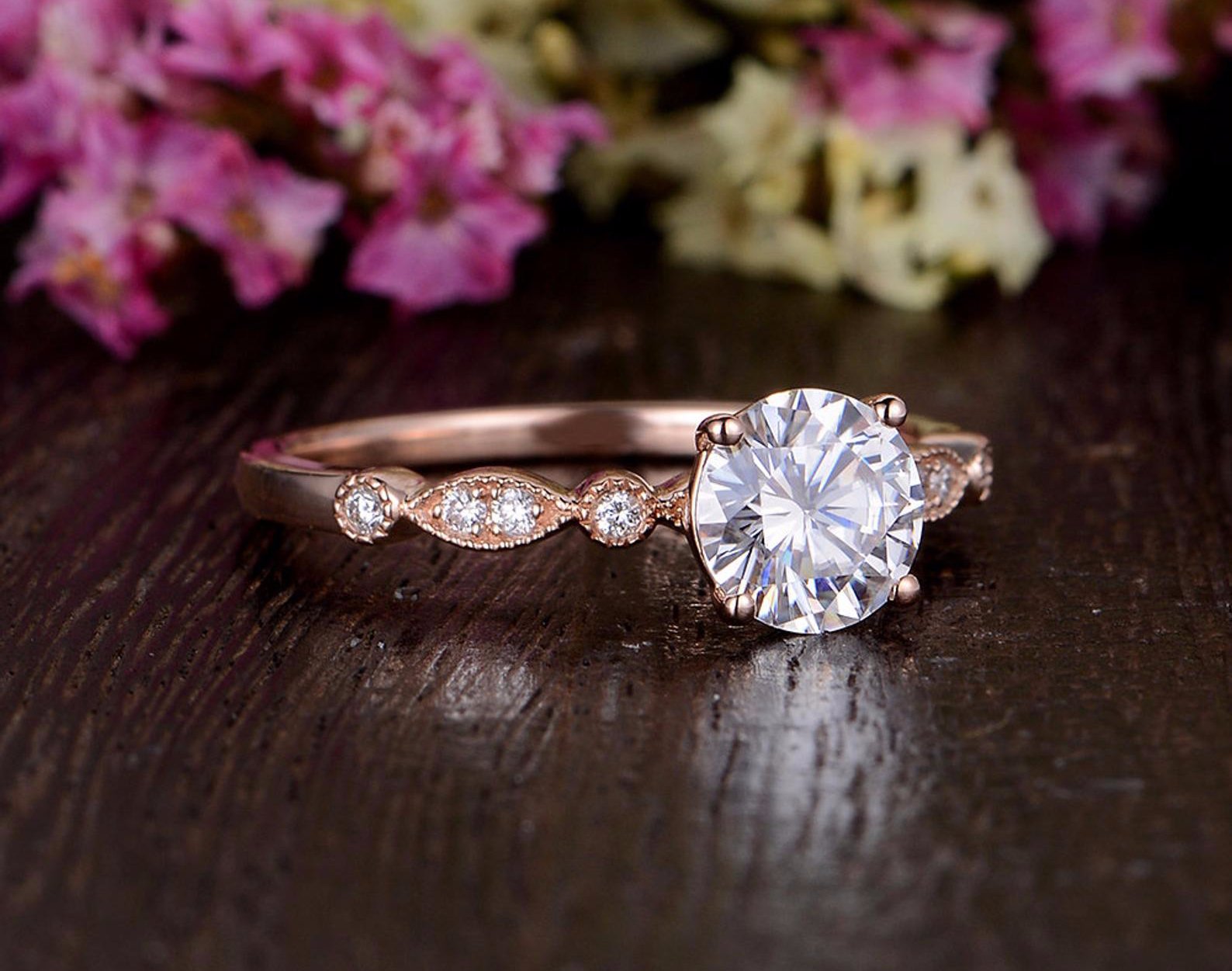 The Grace — Round Lab Diamond Vintage Engagement Ring XI