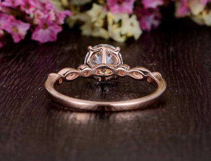The Grace — Round Lab Diamond Vintage Engagement Ring XI