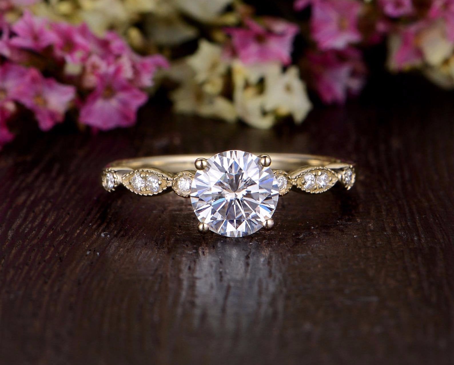 The Grace — Round Lab Diamond Vintage Engagement Ring XI