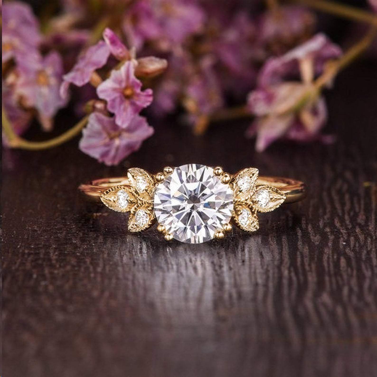 The Juliet — Round Lab Diamond Art Deco Engagement Ring II