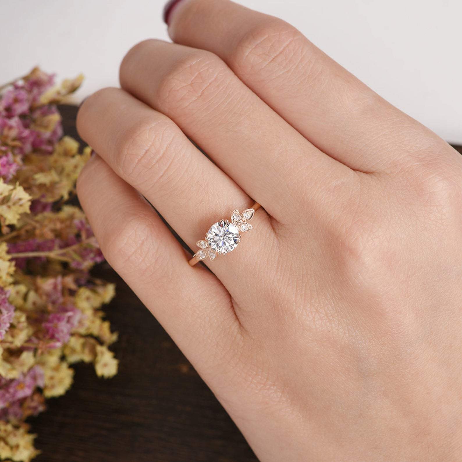 The Juliet — Round Lab Diamond Art Deco Engagement Ring II