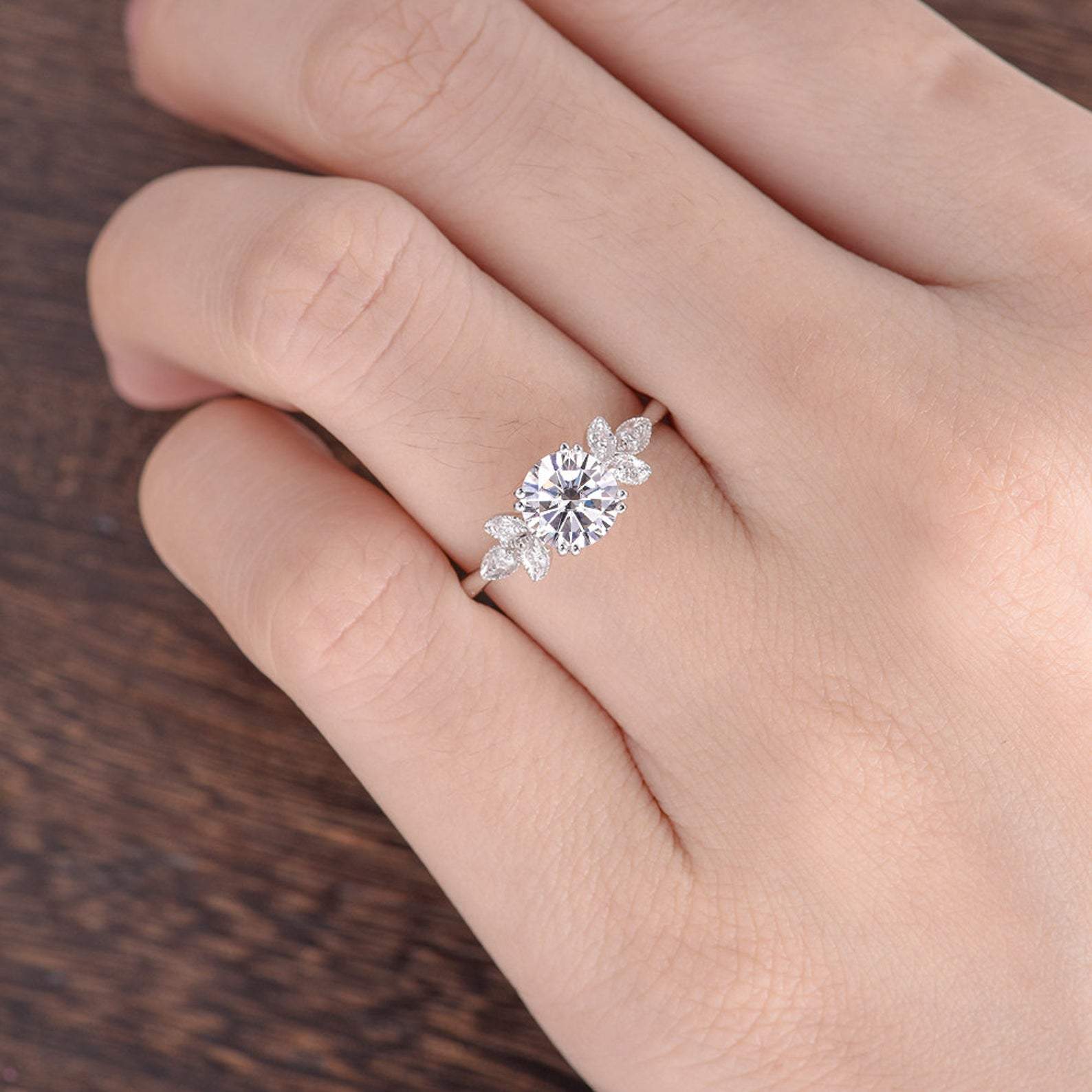The Juliet — Round Lab Diamond Art Deco Engagement Ring II