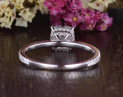 The Grace — Cushion Lab Diamond Secret Halo Engagement Ring