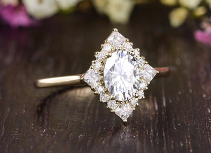 The Grace — Oval Lab Diamond Vintage Halo Engagement Ring II