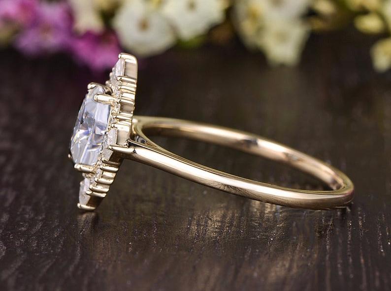 The Grace — Oval Lab Diamond Vintage Halo Engagement Ring II