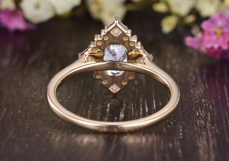 The Grace — Oval Lab Diamond Vintage Halo Engagement Ring II