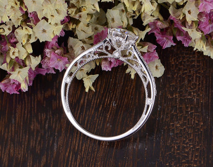 The Grace — Round Lab Diamond Vintage Engagement Ring X