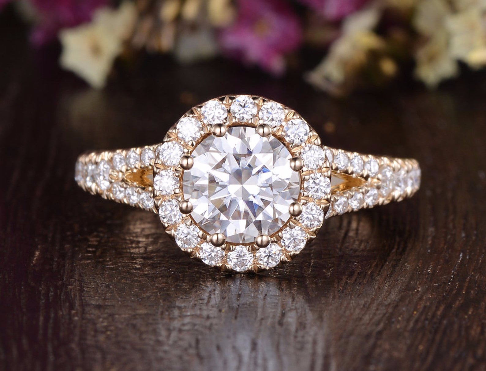 The Grace — Round Lab Diamond Vintage Halo Engagement Ring IV