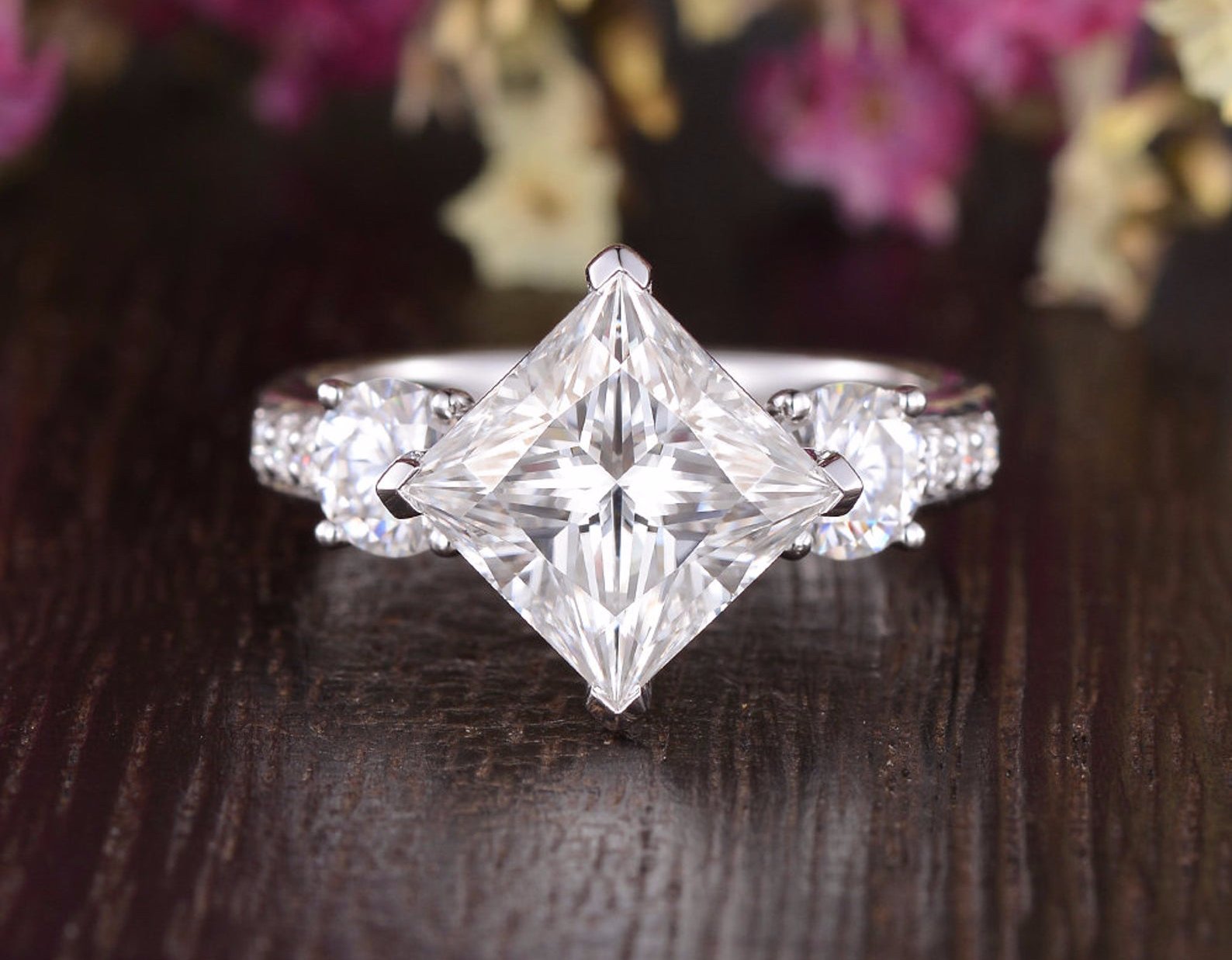 The Grace — Princess Lab Diamond Vintage Engagement Ring IV