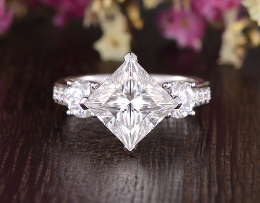 The Grace — Princess Lab Diamond Vintage Engagement Ring IV