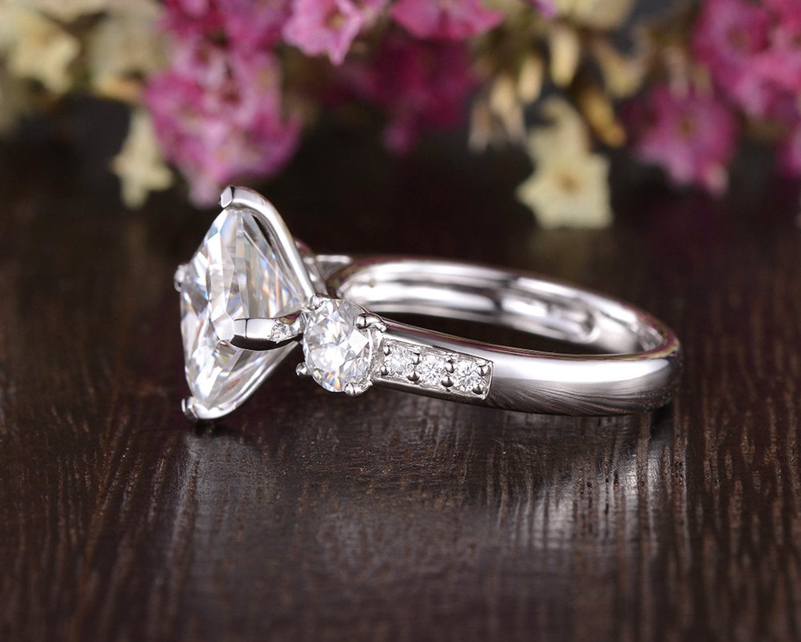 The Grace — Princess Lab Diamond Vintage Engagement Ring IV