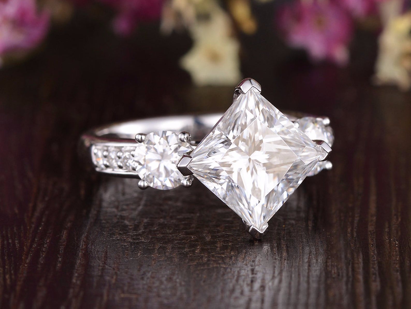 The Grace — Princess Lab Diamond Vintage Engagement Ring IV
