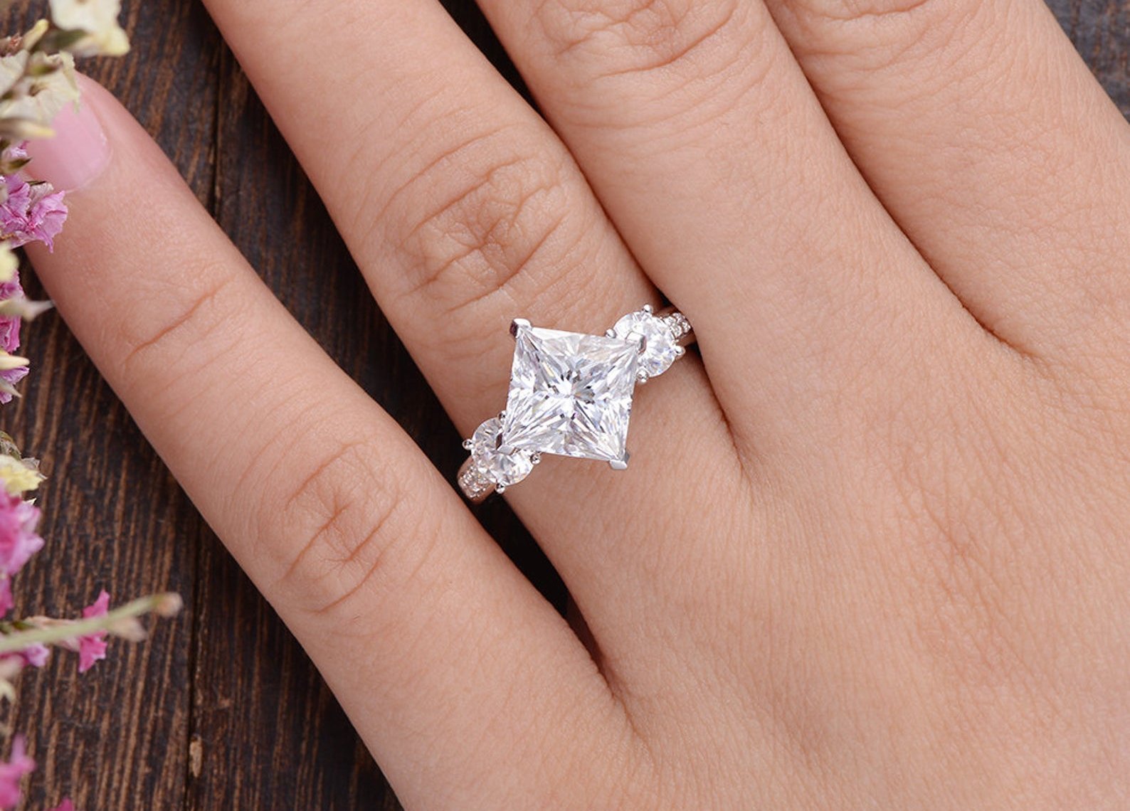 The Grace — Princess Lab Diamond Vintage Engagement Ring IV