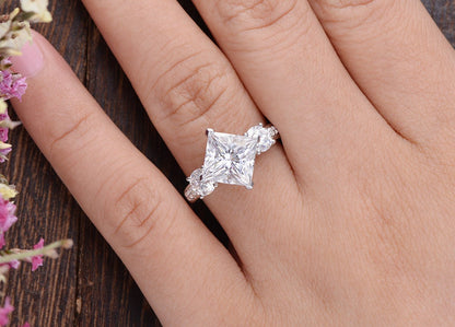 The Grace — Princess Lab Diamond Vintage Engagement Ring IV