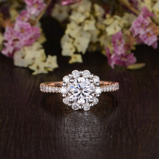 The Grace — Round Lab Diamond Vintage Halo Engagement Ring III