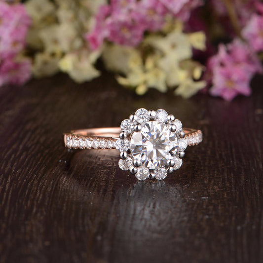 The Grace — Round Lab Diamond Vintage Halo Engagement Ring III