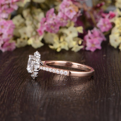 The Grace — Round Lab Diamond Vintage Halo Engagement Ring III
