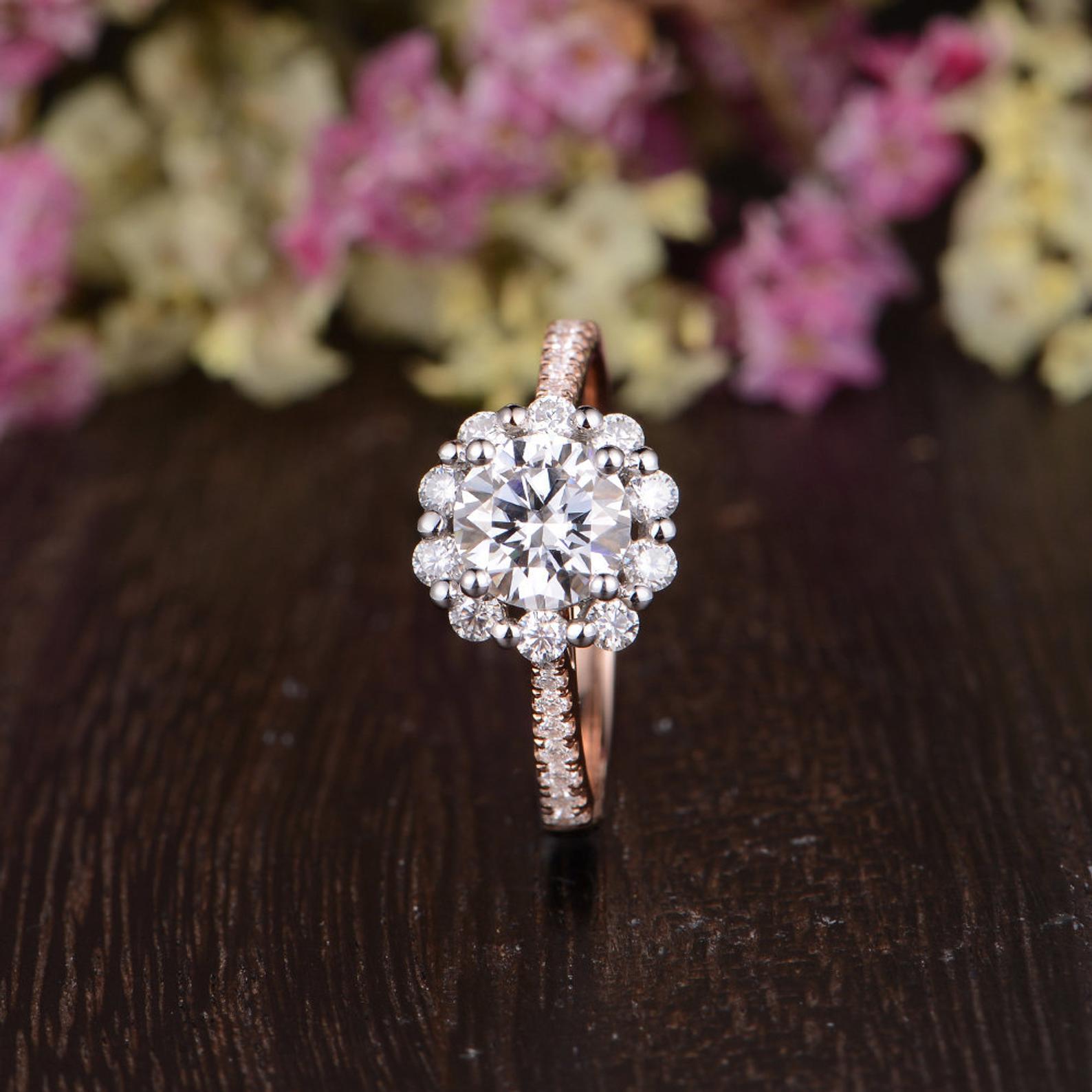 The Grace — Round Lab Diamond Vintage Halo Engagement Ring III