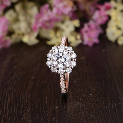 The Grace — Round Lab Diamond Vintage Halo Engagement Ring III