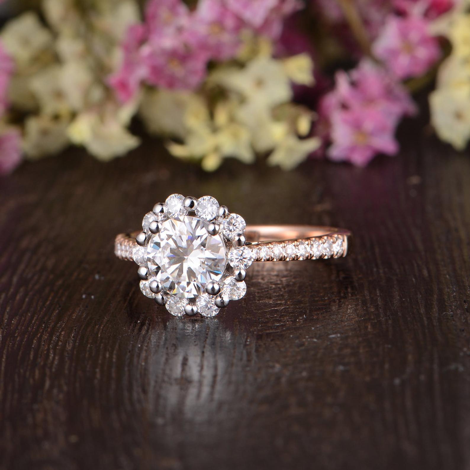 The Grace — Round Lab Diamond Vintage Halo Engagement Ring III