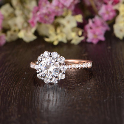 The Grace — Round Lab Diamond Vintage Halo Engagement Ring III