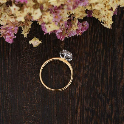 The Juliet — Round Lab Diamond Art Deco Halo Engagement Ring II