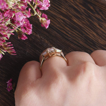 The Grace — Oval Lab Diamond Edwardian Engagement Ring II