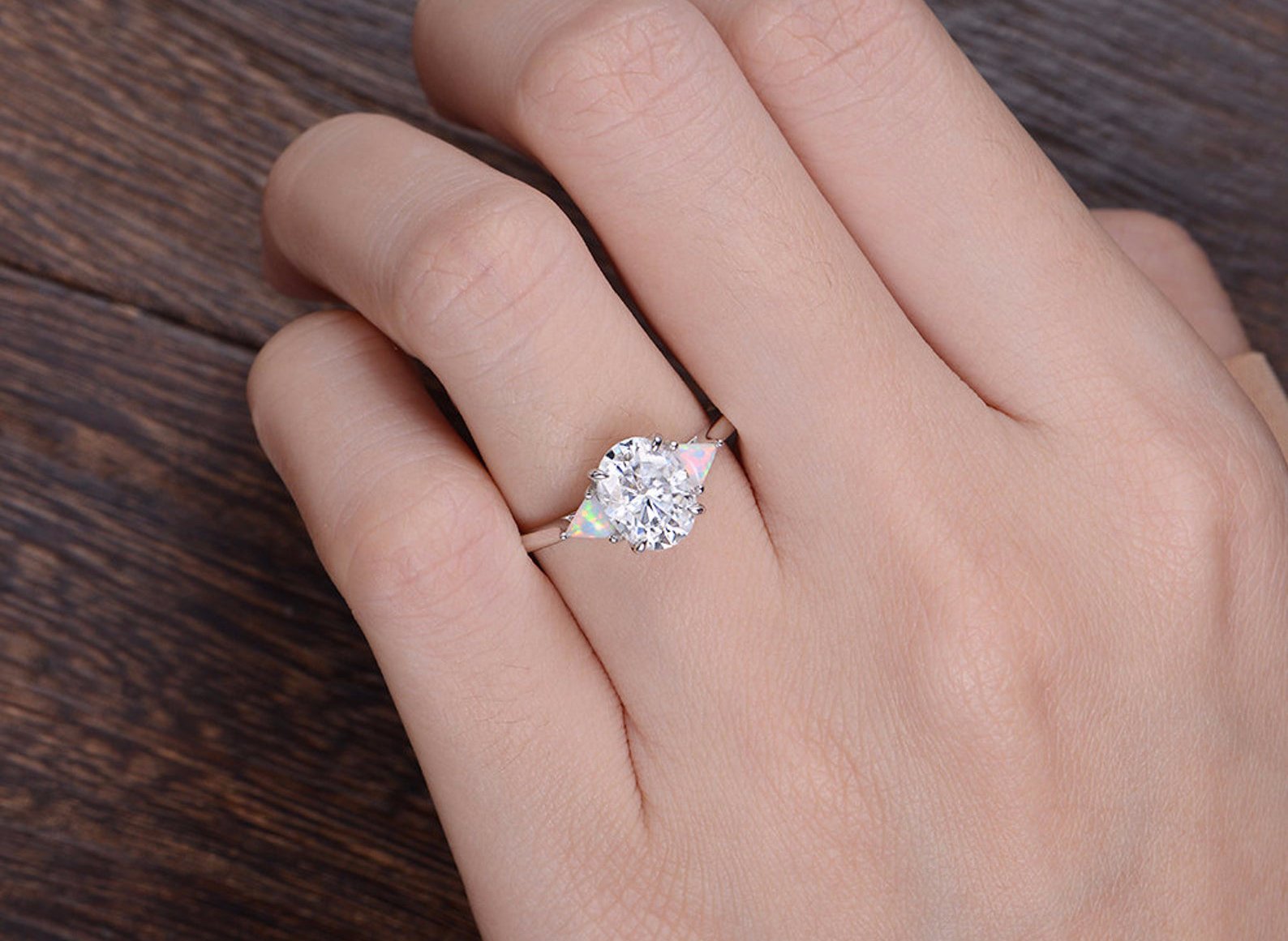 The Grace — Oval Lab Diamond Edwardian Engagement Ring II