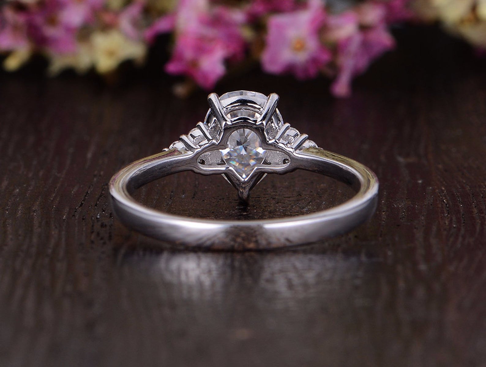 The Grace — Pear Lab Diamond Edwardian Engagement Ring