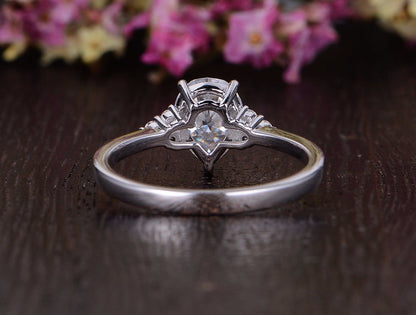 The Grace — Pear Lab Diamond Edwardian Engagement Ring