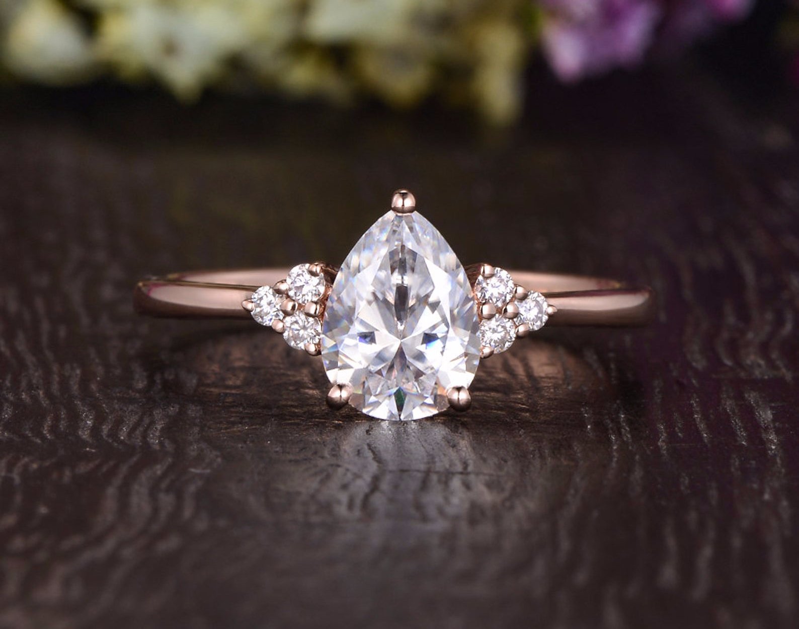 The Grace — Pear Lab Diamond Edwardian Engagement Ring