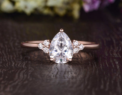 The Grace — Pear Lab Diamond Edwardian Engagement Ring