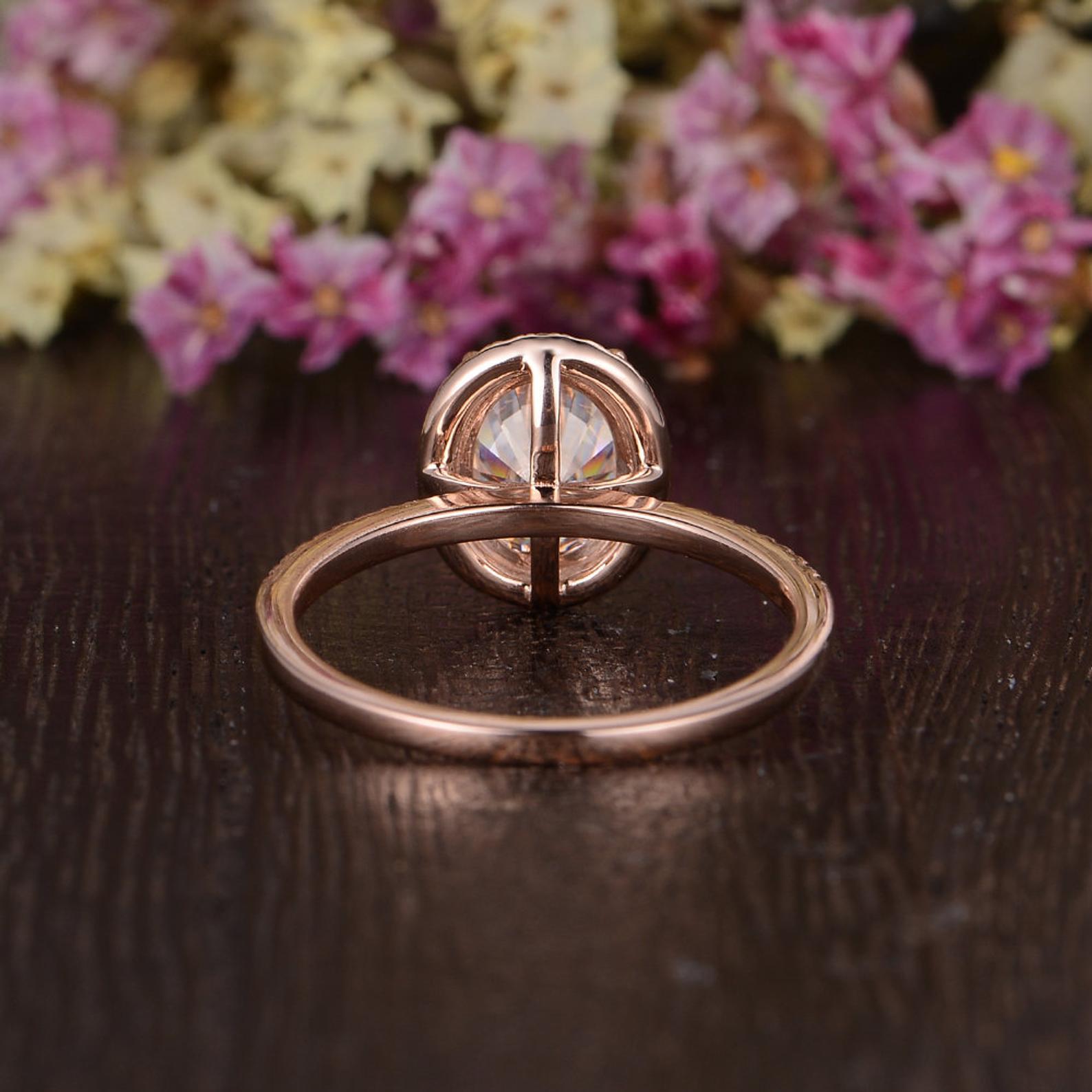 The Grace — Oval Lab Diamond Vintage Halo Engagement Ring