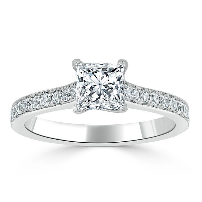 The Clara — Princess Lab Diamond Solitaire Engagement Ring VIII