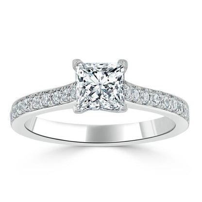 The Clara — Princess Lab Diamond Solitaire Engagement Ring VIII