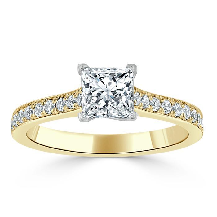 The Clara — Princess Lab Diamond Solitaire Engagement Ring VIII
