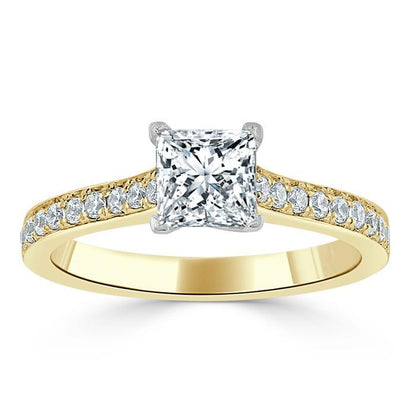 The Clara — Princess Lab Diamond Solitaire Engagement Ring VIII